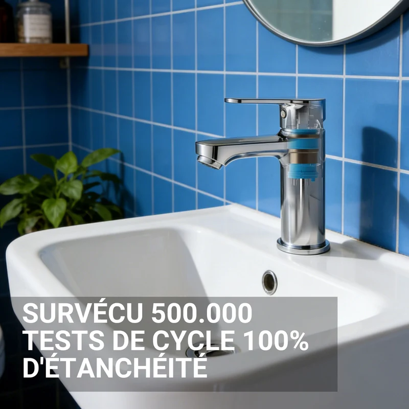 AICA Robinet de lavabo en zinc alliage, mitigeur monocommande avec bec hauteur 76 mm, robinet de salle de bain chromé