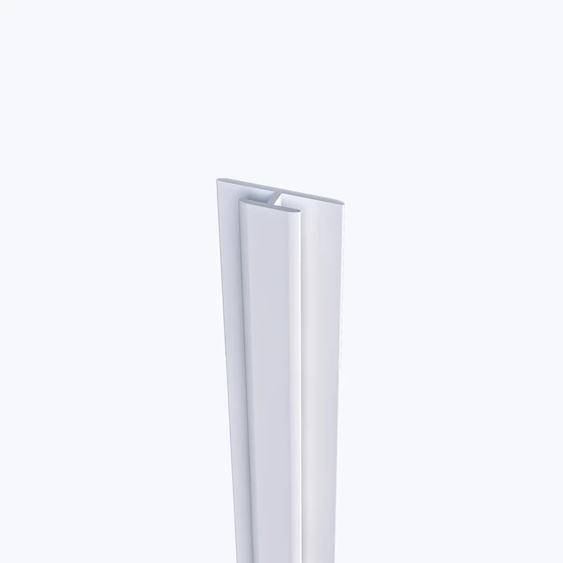 AICA Profilé de Jonction douche Blanc, Profilé de Raccord à Coller Panneau Mural de Douche H.210 cm, coupe facile aluminium, installation rapide panneau douche