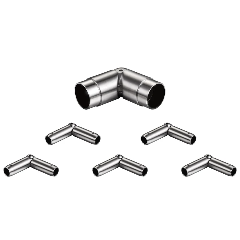 Raccord d'angle | Kit de connecteur en inox 304 pour garde-corps – 5 barres - 137,6 mm, Ø 42,4 mm | H5-BS