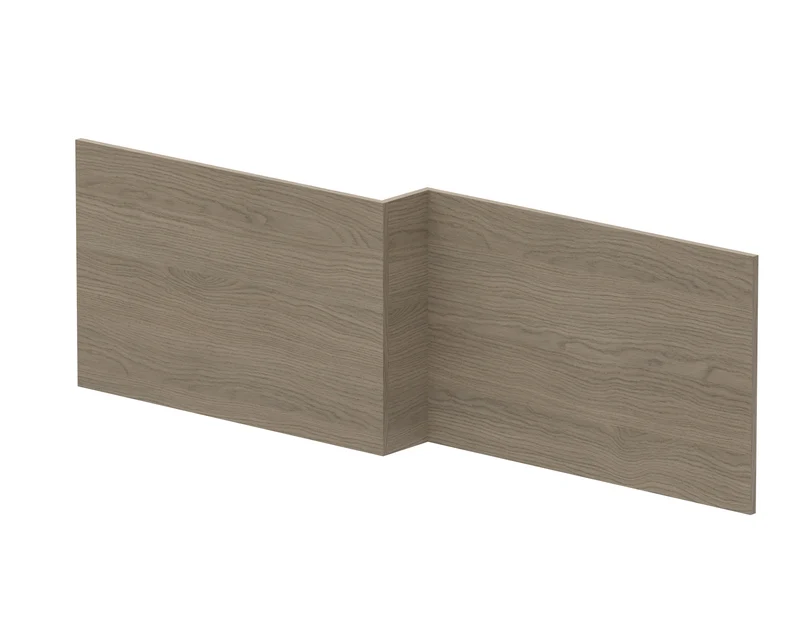 1700mm Square Shower Bath Front Panel - Solace Oak Woodgrain