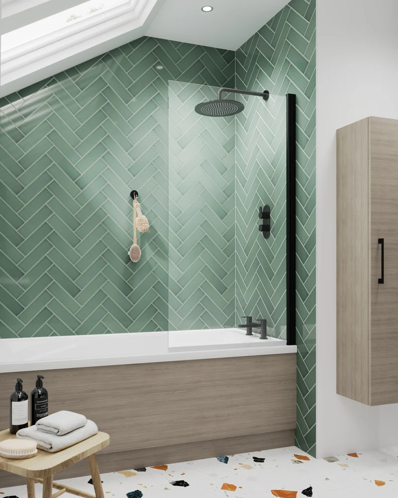 1800mm Bath Front Panel - Solace Oak Woodgrain