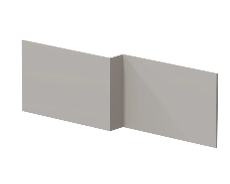 1700mm Square Shower Bath Front Panel - Pebble Grey Matt