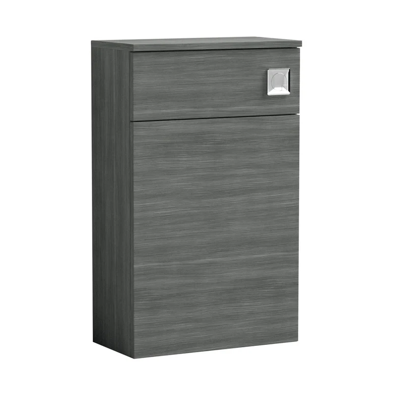Nuie Arno 500 Wc Unit (235 Deep) Contemporary Anthracite Woodgrain MFC Textured Woodgrain 818x502x253mm