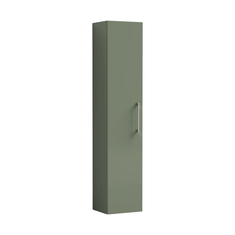 Nuie Arno 300mm Tall Unit (1 Door) Contemporary Satin Green MFC Painted Matt 1433x300x253mm