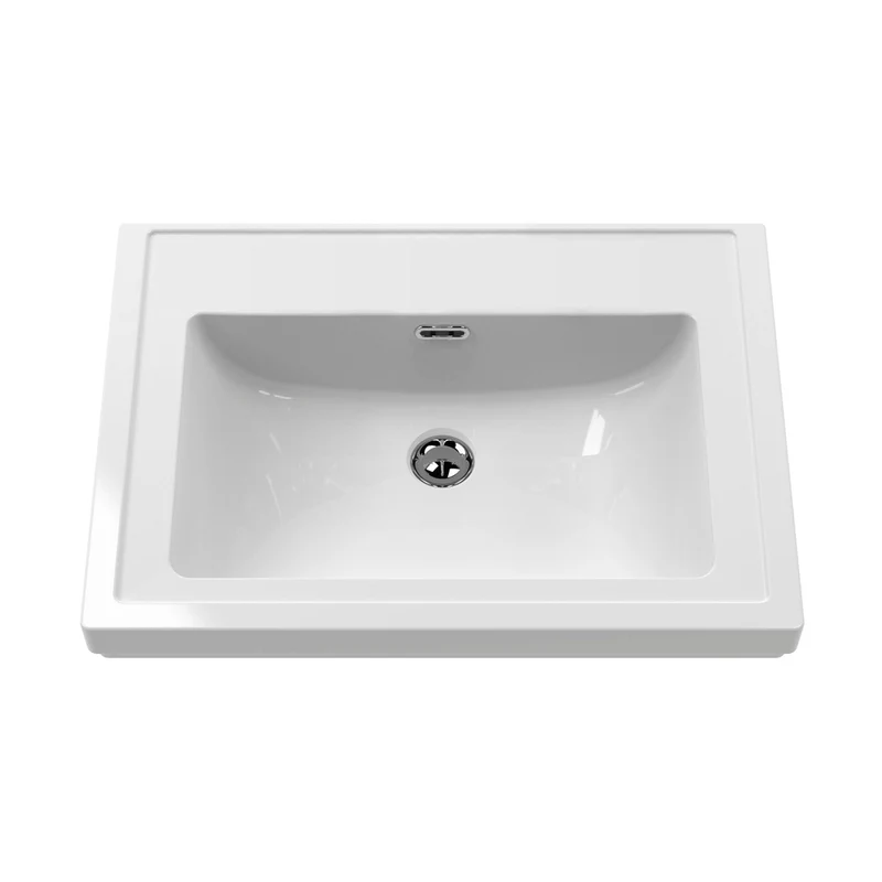 Hudson Reed Old London 800mm 2-door Vanity & Classic Basin 0th Trad Twilight Blue MDF Vinyl Textured Woodgrain 875x830x471mm