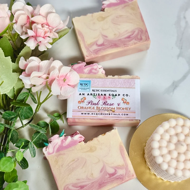 Pink Rose & Orange Blossom Honey ~ Natural Handmade Cold Process Soap