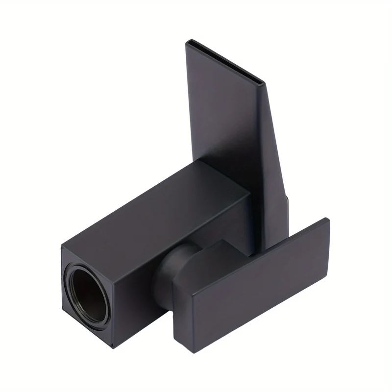 Mitigeur de lavabo cascade noir carré à écran de température