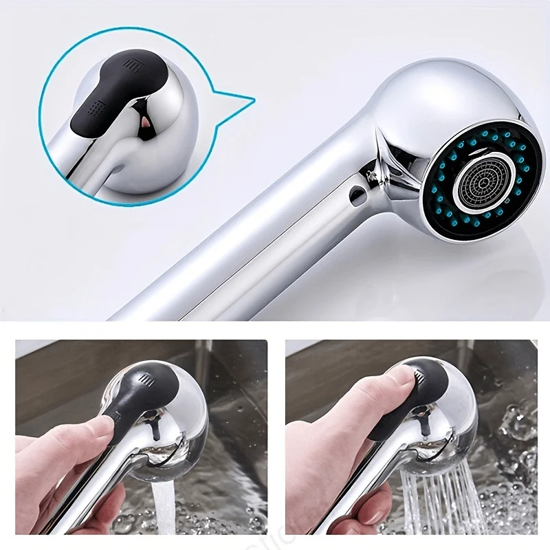 Tête de douchette de rechange chromée pour robinet extractible