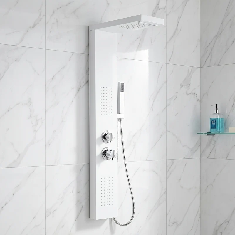 Colonne de douche cascade hydromassante avec jets de massage