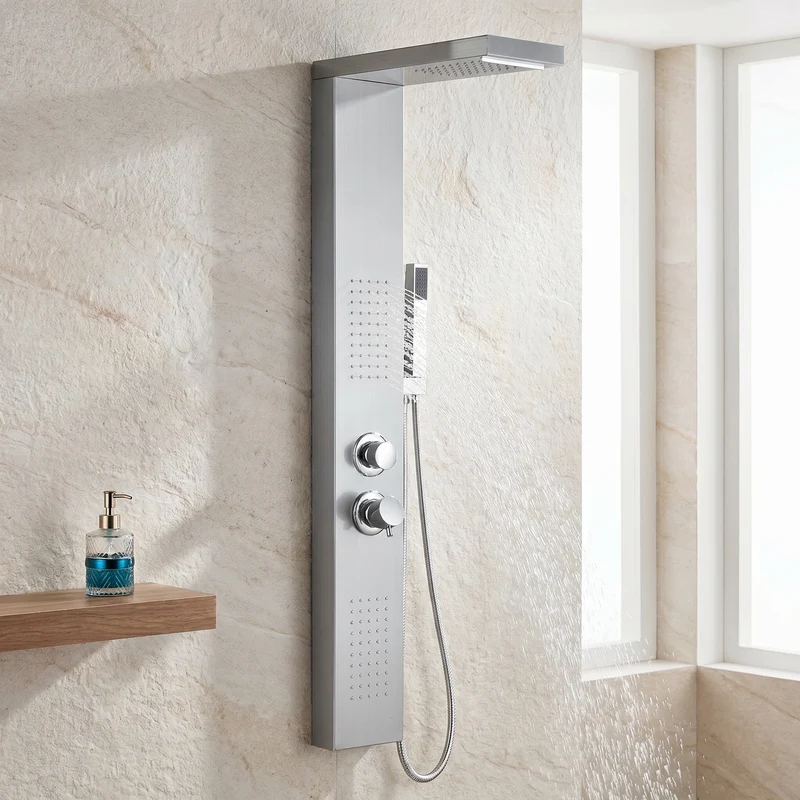 Colonne de douche cascade hydromassante avec jets de massage