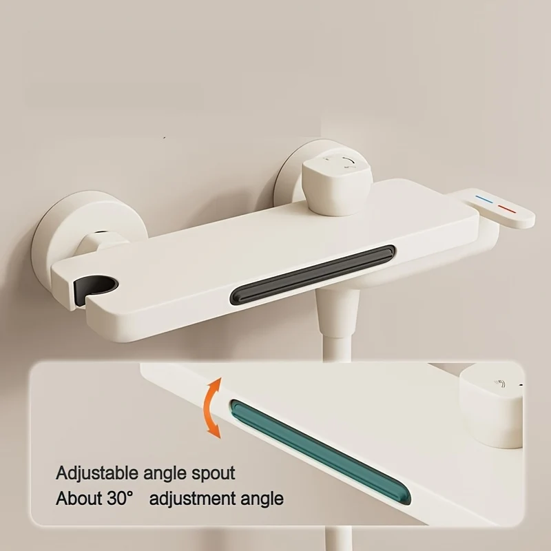 Mitigeur de baignoire mural cascade avec tablette porte-objets