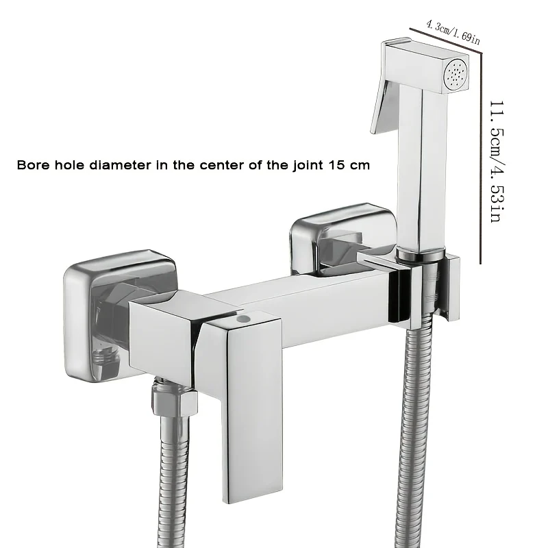 Douchette hygiénique murale pour WC avec mitigeur
