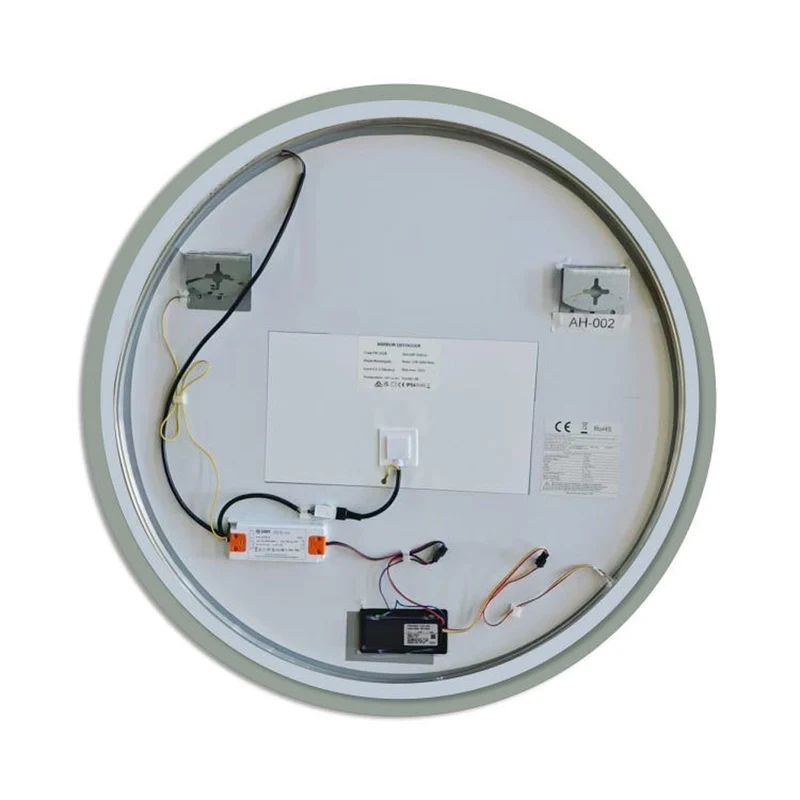 AICA LED miroir lumineux 3 couleurs tactile + anti-buée + dimmable + mémoire miroir salle de bain rond