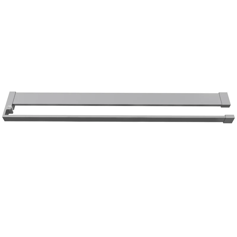 AICA Étagère de rangement longue avec porte-serviettes 2 en 1 : aluminium chromé, pour douche à l'italienne (verre 8 mm)