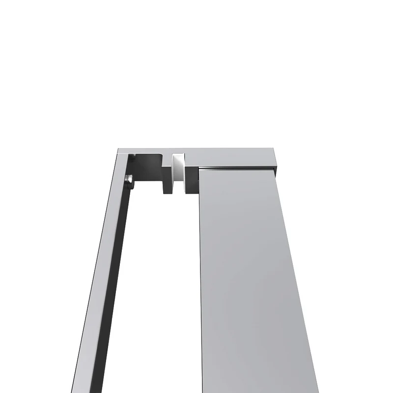 AICA Étagère de rangement longue avec porte-serviettes 2 en 1 : aluminium chromé, pour douche à l'italienne (verre 8 mm)