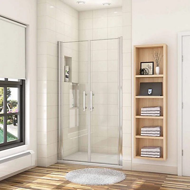 Porte de douche battante 100cm en verre anticalcaire Porte de douche Hauteur 187cm