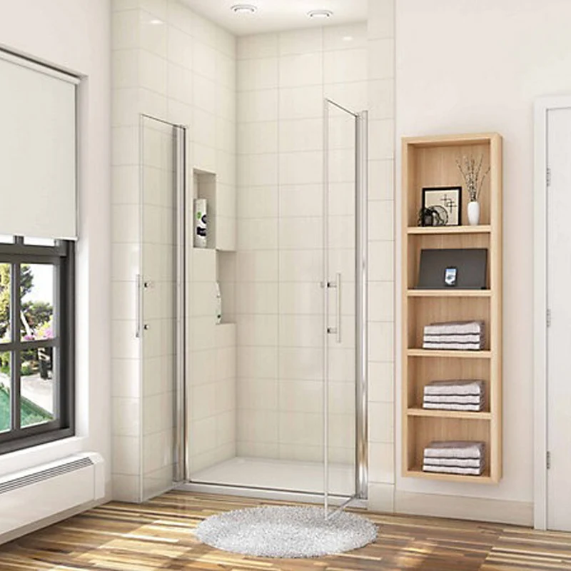 Porte de douche battante 100cm en verre anticalcaire Porte de douche Hauteur 187cm