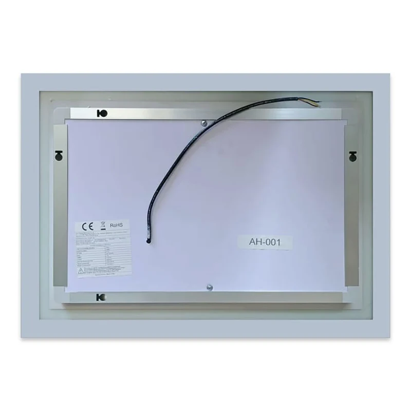 AICA LED miroir lumineux 3 couleurs tactile + anti-buée + dimmable + mémoire 80x60cm miroir salle de bain