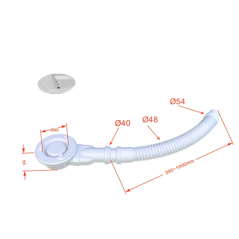 Receveur de douche à l'italien H.3cm, blanc, rectangulaire, Bac à douche extra-plat en résine, avec une bonde H.55mm Design ultra-mince