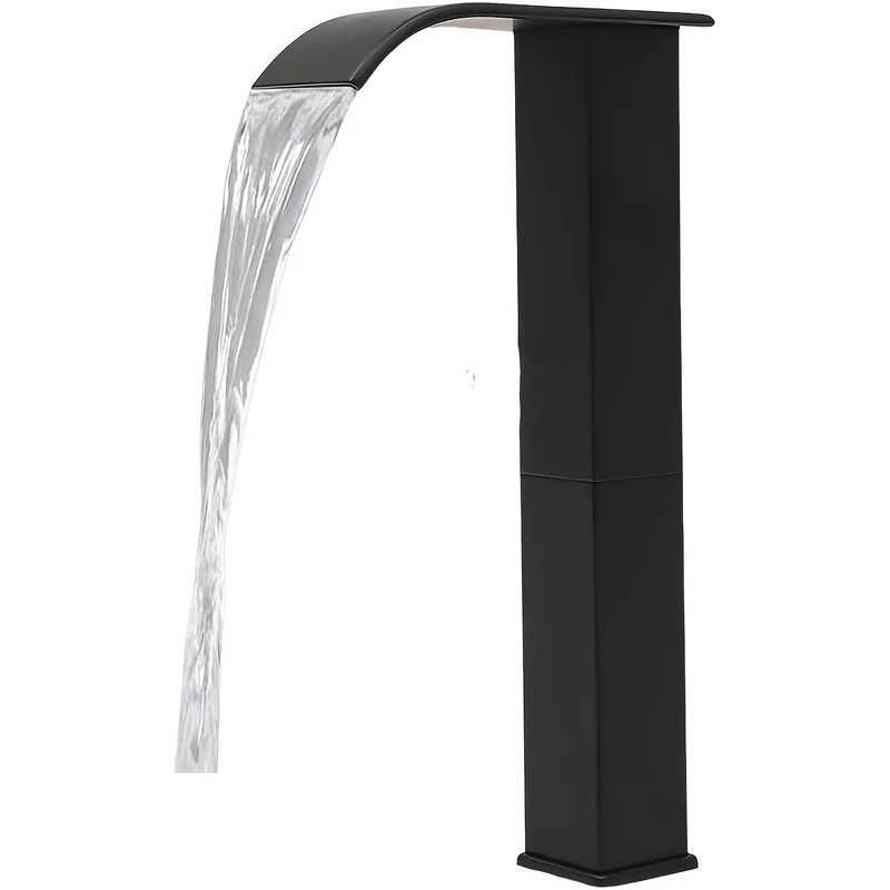 Mitigeur de vasque haut cascade noir de 32 cm