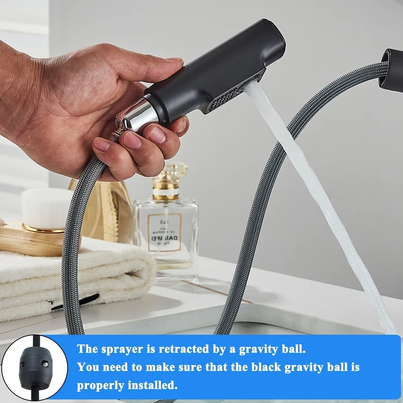 Mitigeur de lavabo compact à bec extractible et rotatif