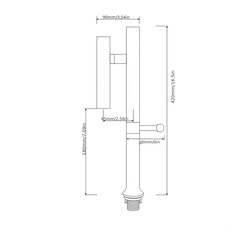 Mitigeur de lavabo haut au bec fin pivotant 360°