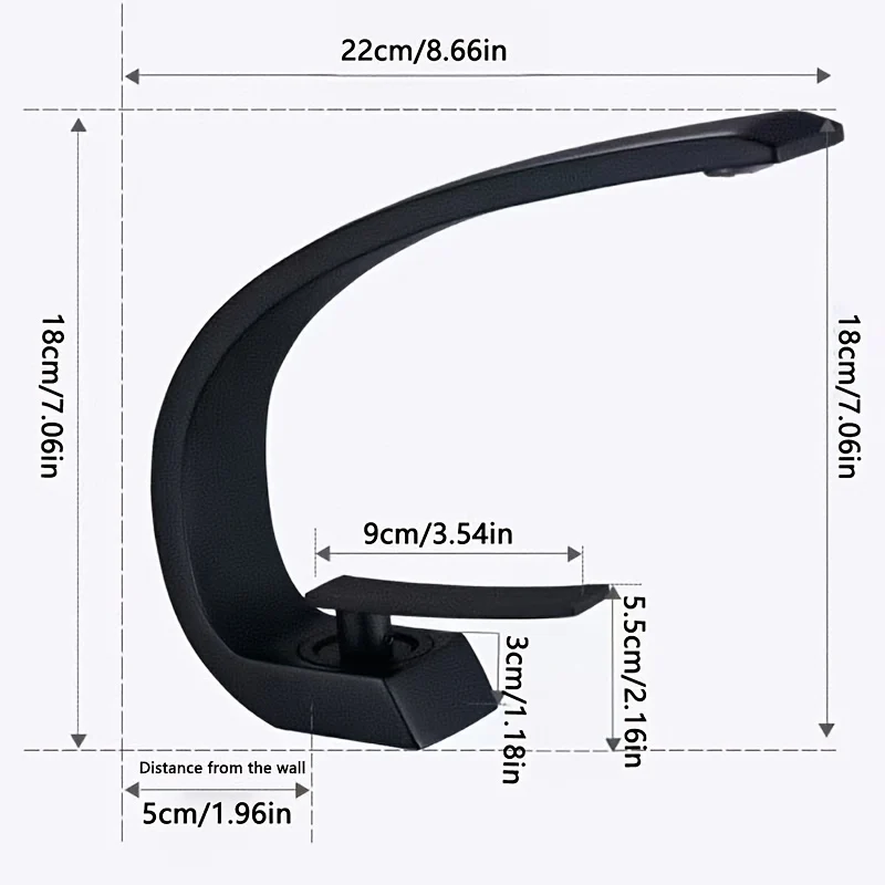 Mitigeur de lavabo en arc design monotrou