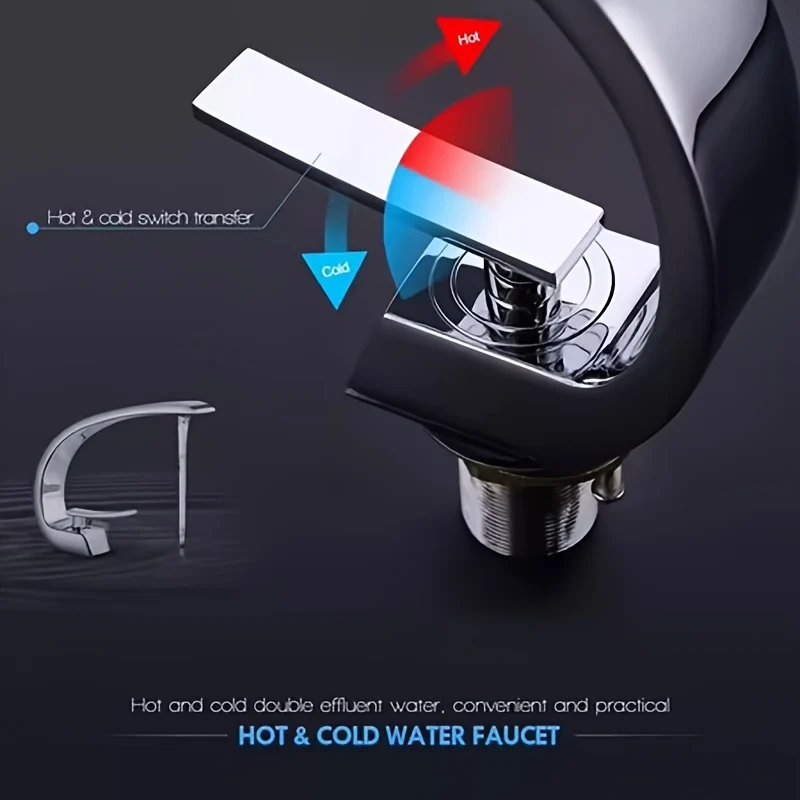 Mitigeur de lavabo en arc design monotrou