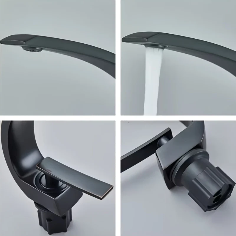 Mitigeur de lavabo en arc design monotrou