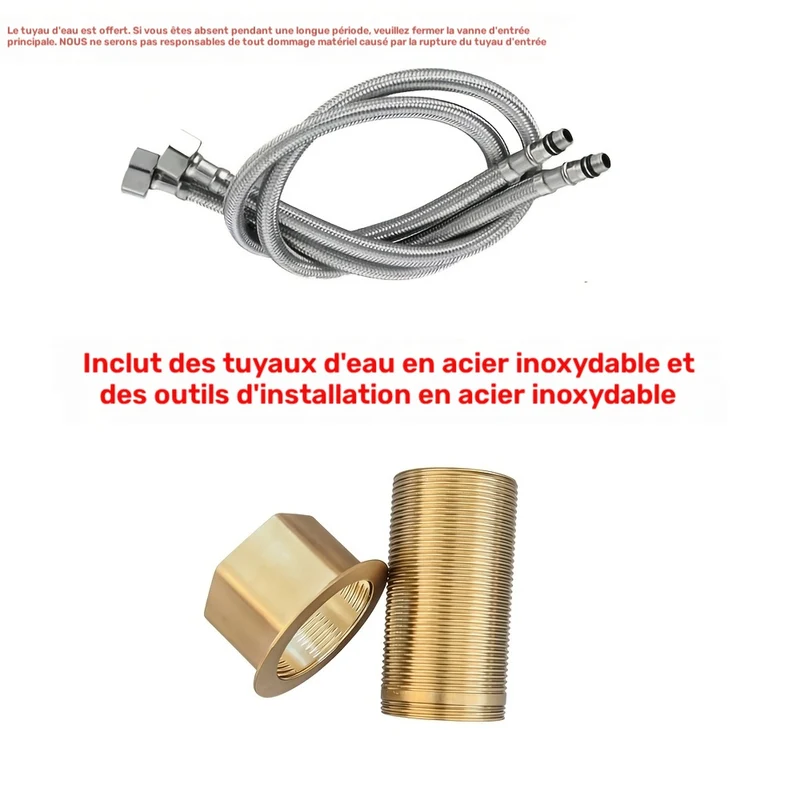 Mitigeur de lavabo cascade carré, chromé ou noir vieilli