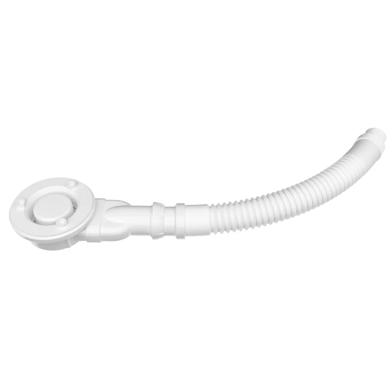 Bonde Siphon extra-plat avec tuyau flexible - Diamètre 90 mm - siphon de douche - Installation facile et gain de place