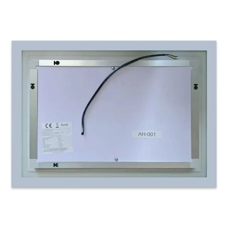 AICA Miroir lumineux 100x60cm,3 couleurs + dimmable + anti-buée + mémoire, miroir salle de bain