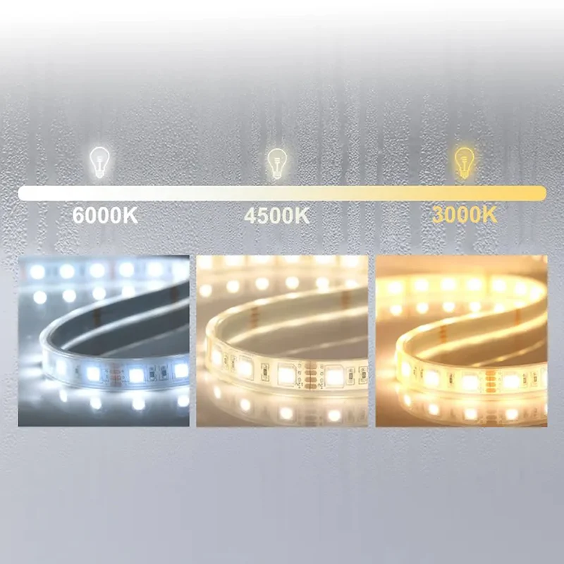AICA miroir sur pied au sol 160x40cm led 3 couleurs tactile + dimmable + mémoire,à suspendre ou à poser de salle de bain