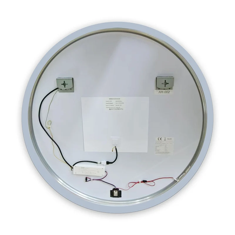 AICA LED Miroir lumineux rond 60-100cm anti-buée + dimmable + mémoire miroir salle de bain