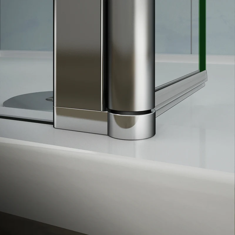 Aica paroi de douche pivotante 40cm avec une barre stabilisateur 90cm et paroi latérale à l'italienne, en 8mm verre anticalcaire, hauteur 200cm