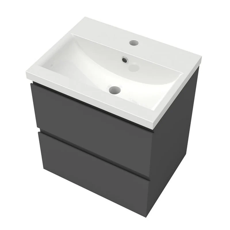 Aica vasque simple céramique de synthèse blanc l.51 x P.48 cm vasque à encastrer