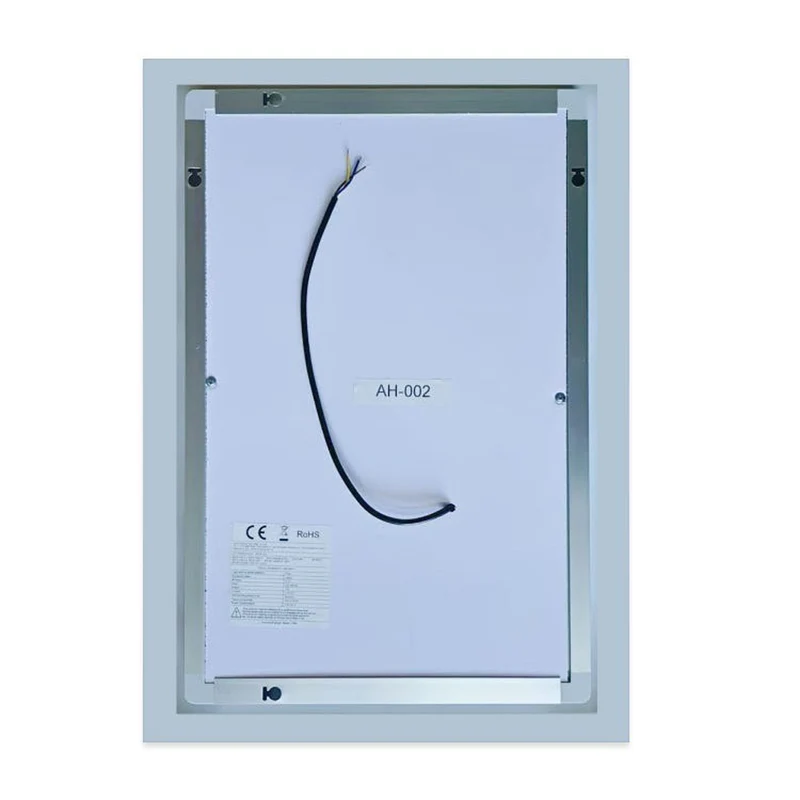 AICA Miroir LED Rectangulaire Élégant | Anti-Buée, 3 Tons Lumineux, Mémoire de Réglage, Dimmable | Miroir de Bain Intelligent