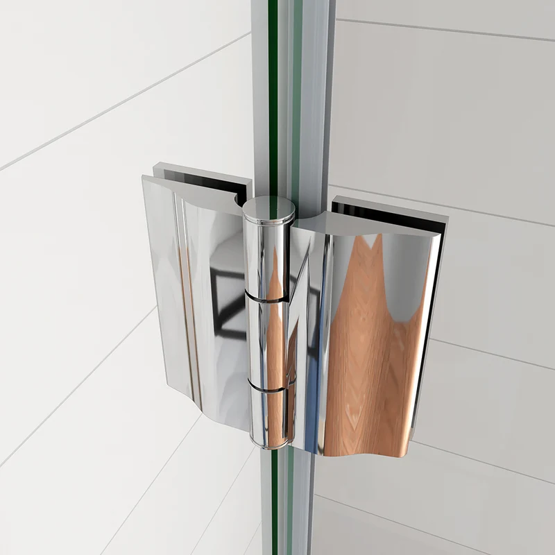 AICA Paroi de Douche Pivotante en Verre Anticalcaire - Hauteur 190cm avec Porte-Serviette Intégré