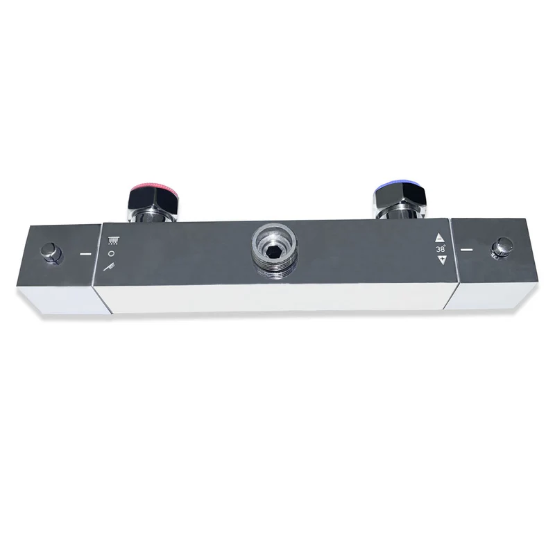 AICA Colonne de Douche, Colonne de Douche Chrome pour , Colonne de Douche avec Mitigeur, Ensemble de Douche Réglable en Hauteur