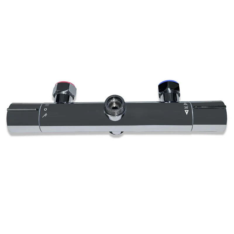 AICA Colonne de douche cascade thermostatique avec douchette et douche de tête, set de douche réglable en acier inoxydable