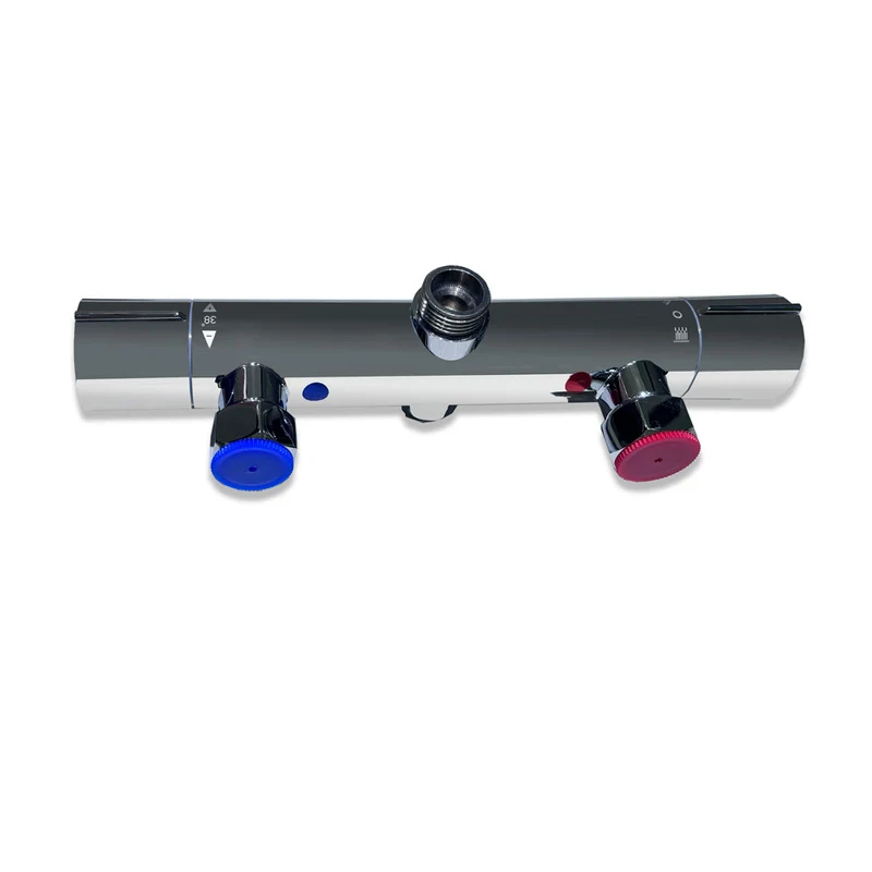 AICA Colonne de douche cascade thermostatique avec douchette et douche de tête, set de douche réglable en acier inoxydable