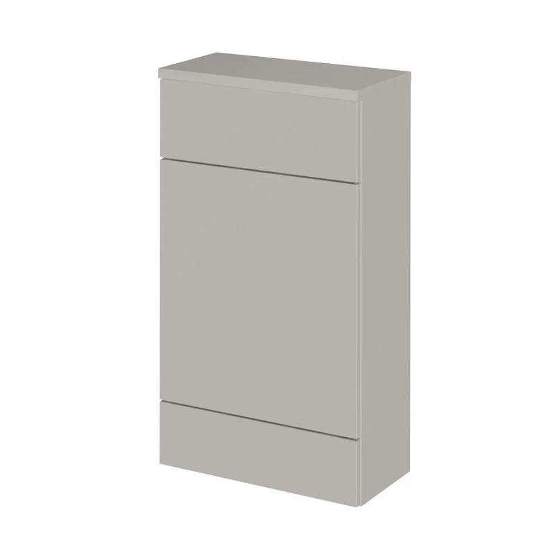 Fusion 500mm Slimline Floor Standing WC Unit With Matching Top - Pebble Grey Matt