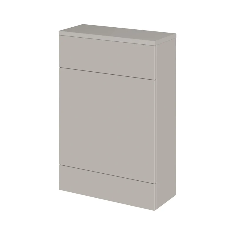 Fusion 600mm Slimline Floor Standing WC Unit With Matching Top - Pebble Grey Matt