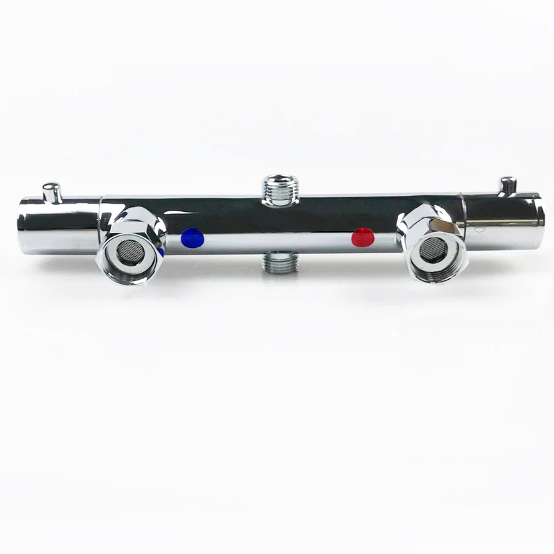 AICA Colonne de douche thermostatique, ensemble de douche rond réglable en hauteur