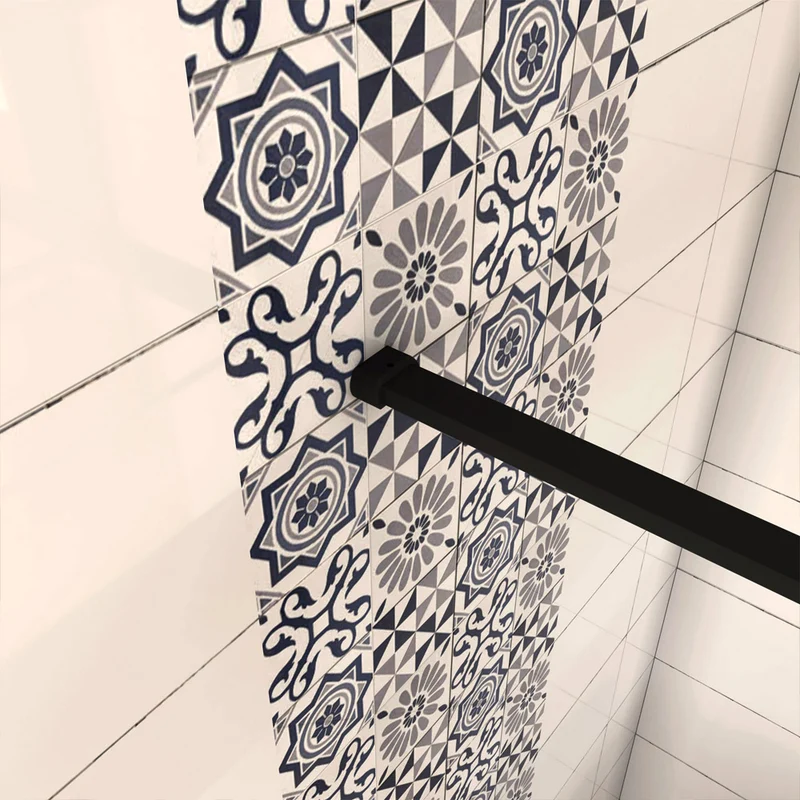 AICA paroi de douche 90-120 x200cm modèle WBPR avec une barre de fixation 90cm