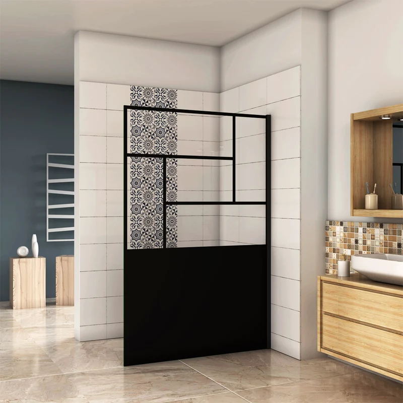 AICA paroi de douche 90-120x200cm modèle WBPR paroi à l'italienne