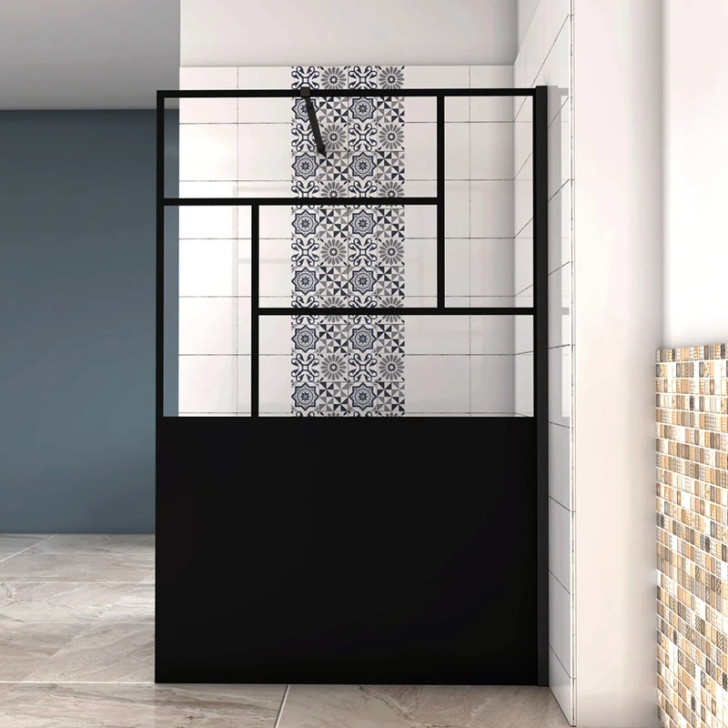 AICA paroi de douche 90-120 x200cm modèle WBPR avec une barre de fixation extensible