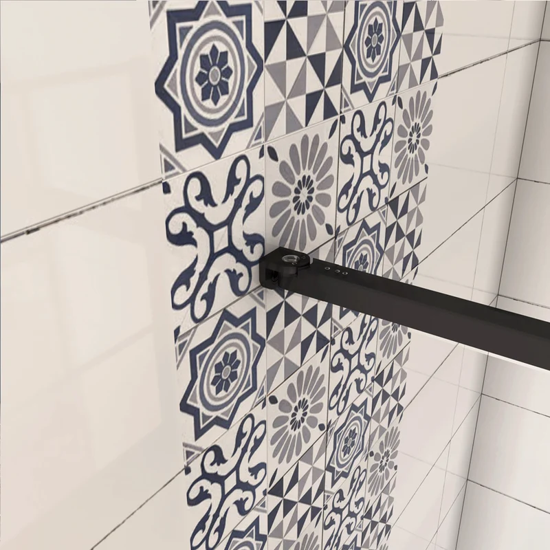 AICA paroi de douche 90-120 x200cm modèle WBPR avec une barre de fixation extensible