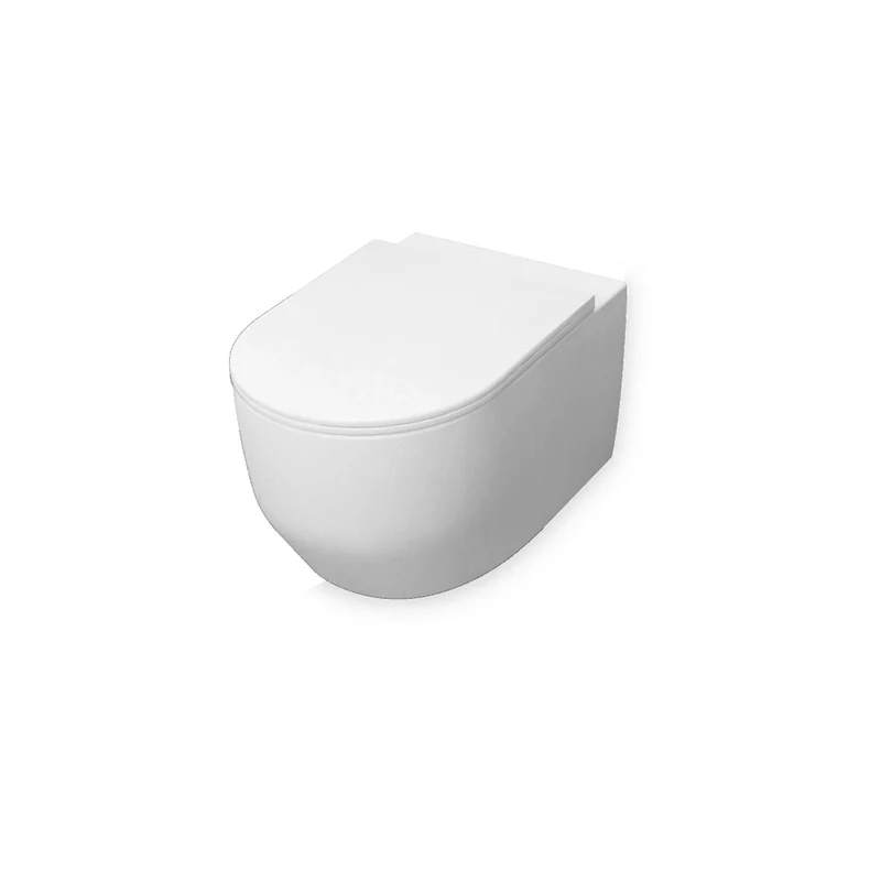 AICA Sans Bride WC Suspendu Abattant Ultra Fin Soft-Close 52,5x36x36cm