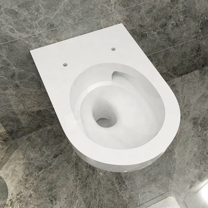 AICA WC Suspendu Sans Bride Avec Abattant Ultra Fin Soft-Close